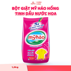 Bột Giặt Mỹ Hảo - Hồng Tinh Dầu Nước Hoa - 1,5kg