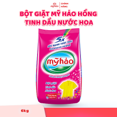 Bột Giặt Mỹ Hảo - Hồng Tinh Dầu Nước Hoa - 6kg