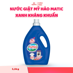 Nước Giặt  Mỹ Hảo 5X - Dành Cho Máy Giặt -  Xanh Kháng Khuẩn - 3,5kg