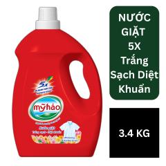 Nước Giặt  Mỹ Hảo 5X Trắng Sạch, Diệt Khuẩn - Đỏ - 3,6Kg