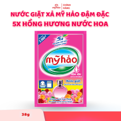 Nước Giặt Mỹ Hảo 5x - Hồng Hương Nước Hoa Pháp - 38g/ Gói - 10 Gói