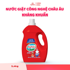 Nước Giặt Mỹ Hảo Công Nghệ Châu Âu - Kháng Khuẩn - 3,4kg