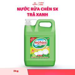 Nước Rửa Chén Mỹ Hảo 5X (Vòi) - Trà Xanh - 3kg