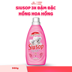 Nước Xả Vải SiuSop 3X Đậm Đặc - Hồng Hoa Hồng - 900g