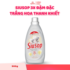 Nước Xả Vải SiuSop 3X Đậm Đặc - Trắng Hoa Thanh Khiết - 900g