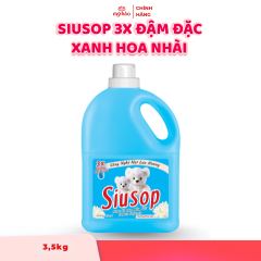 Nước Xả Vải SiuSop 3X Đậm Đặc - Xanh Hoa Lài - 3,5kg