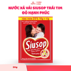 Nước Xả Vải Siusop Trái Tim - Đỏ Hạnh Phúc - 20g/ Gói - 40 Gói